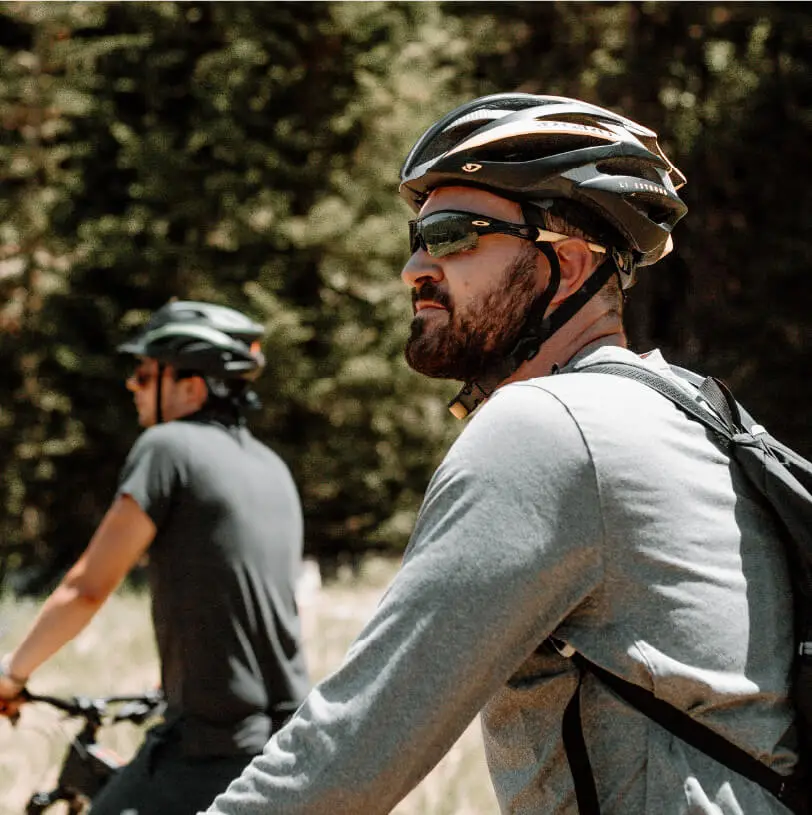 cyclist, forest